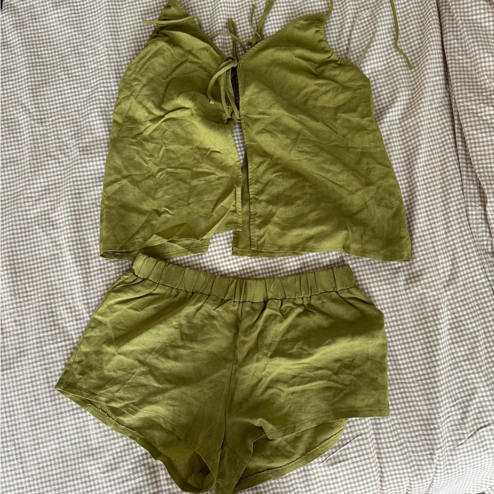 Edikted Linen Look Two Piece Set